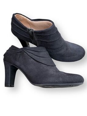 LifeStride Corie Women's Black Ankle Booties Size 8 Casual Zip Closure